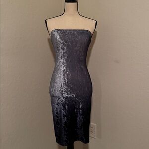 Windsor Strapless Velvet Gradient Blue Dress